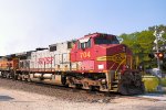 BNSF 704 Pusher "Santa Fe" on Nose